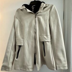 DownEast Cream Utility Jacket with Black Details
